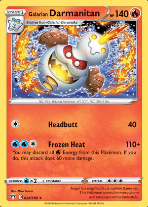 0028 Darmanitan Rare Darkness Ablaze