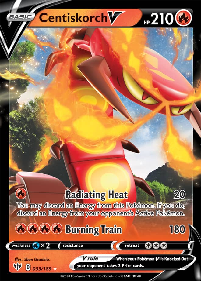 Centiskorch #33/189 Ultra Rare - Darkness Ablaze Pokemon card