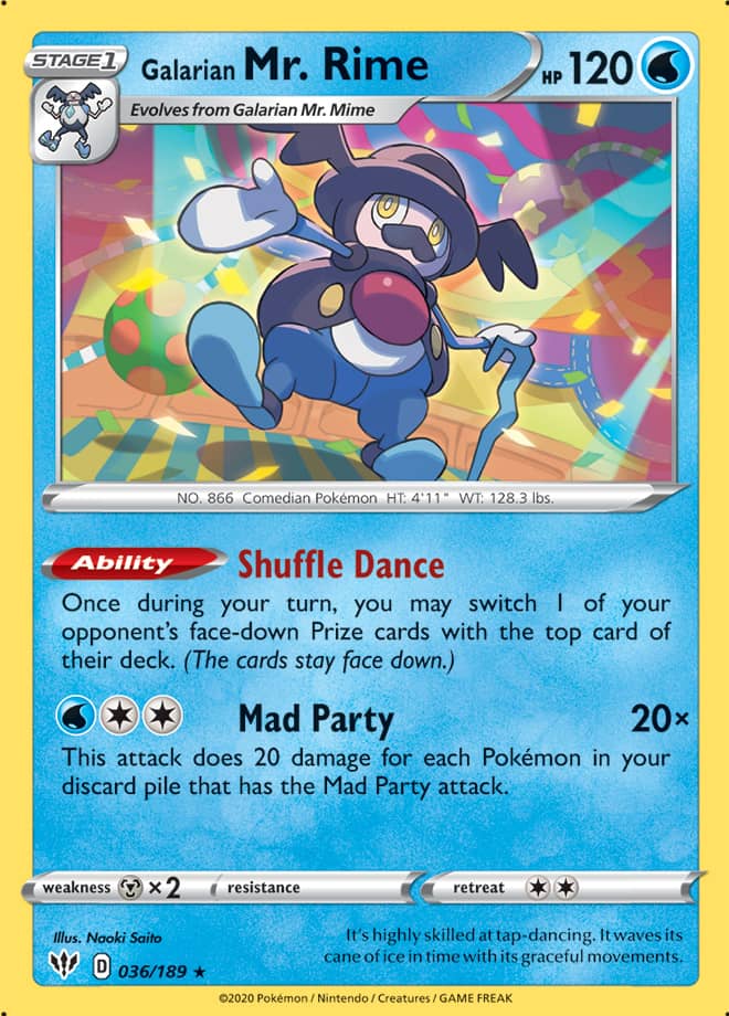 Mr. Rime #36/189 Rare - Darkness Ablaze Pokemon card