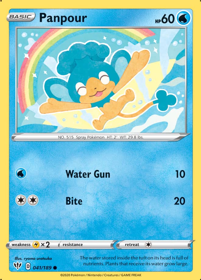 Panpour #41/189 Common - Darkness Ablaze Pokemon card