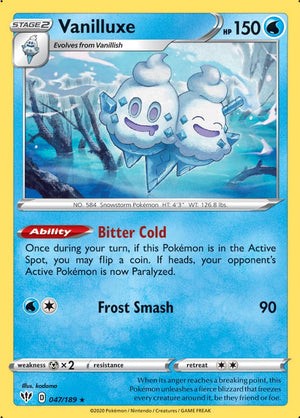 0047 Vanilluxe Rare Darkness Ablaze