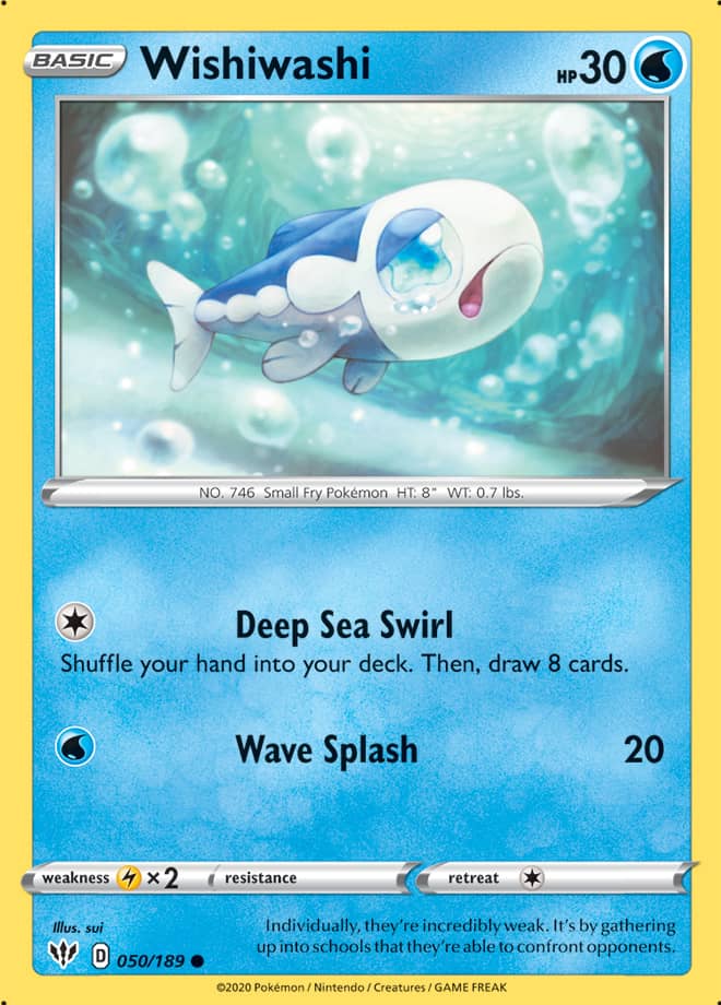 Wishiwashi #50/189 Common - Darkness Ablaze Pokemon card