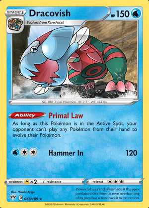 0053 Dracovish Holo Rare Darkness Ablaze