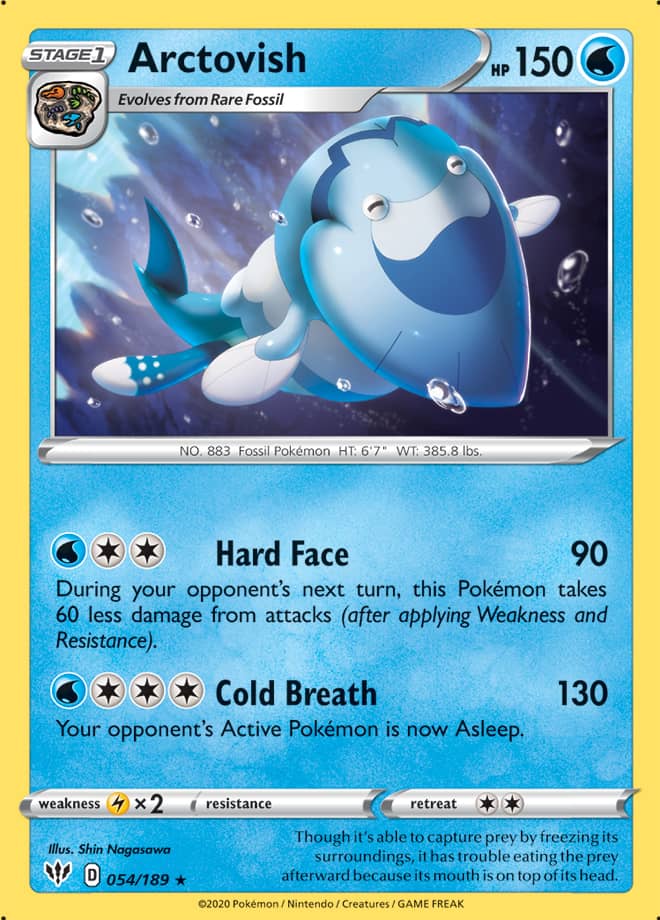 Arctovish #54/189 Rare - Darkness Ablaze Pokemon card