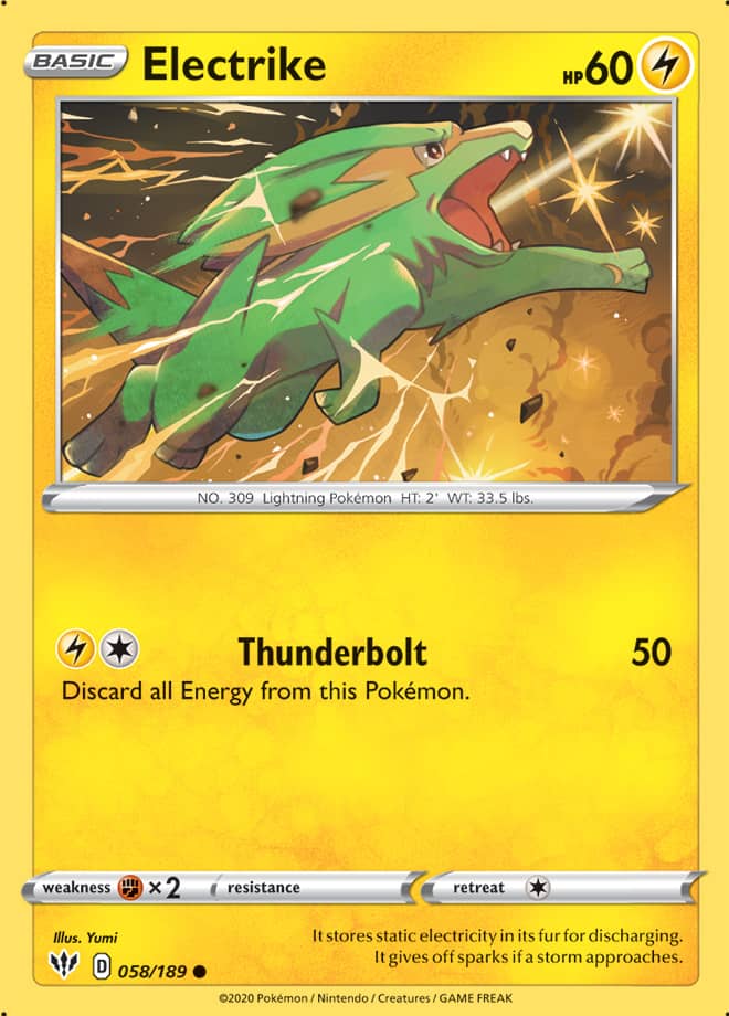 Electrike #58/189 Common - Darkness Ablaze Pokemon card