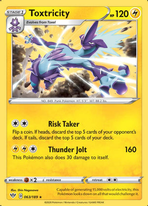 0063 Toxtricity Holo Rare Darkness Ablaze