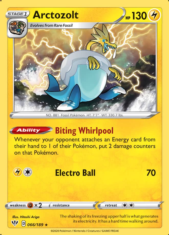 Arctozolt #66/189 Holo Rare - Darkness Ablaze Pokemon card
