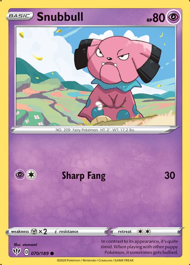 Snubbull #70/189 Common - Darkness Ablaze Pokemon card