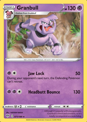 0071 Granbull Rare Darkness Ablaze