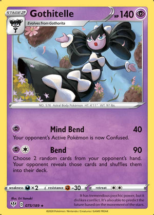 0075 Gothitelle Rare Darkness Ablaze