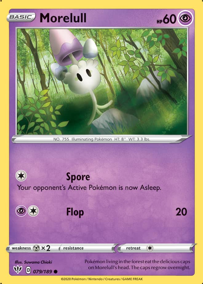 Morelull #79/189 Common - Darkness Ablaze Pokemon card