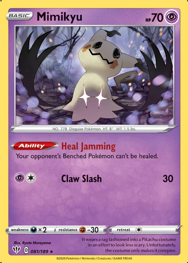 Mimikyu #81/189 Rare - Darkness Ablaze Pokemon card