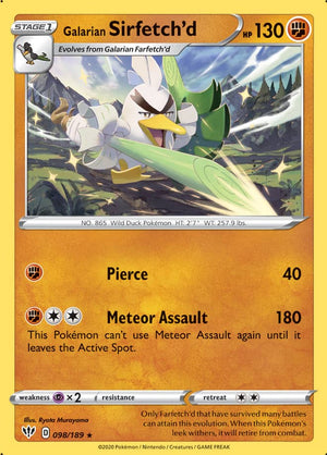 0098 Sirfetch'd Rare Darkness Ablaze