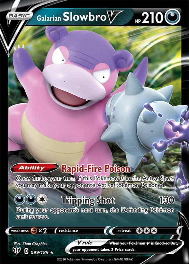 Pokemon Darkness Ablaze Galarian Slowbro V #99