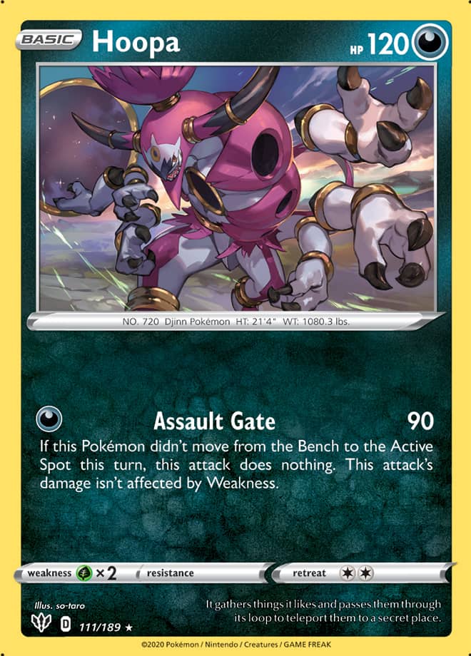 Hoopa #111/189 Holo Rare - Darkness Ablaze Pokemon card