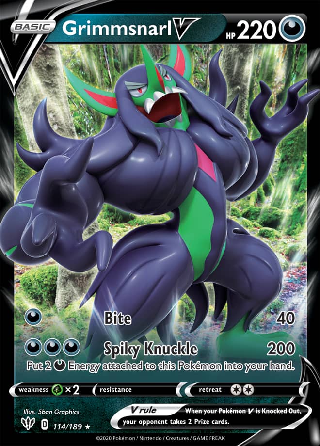 Grimmsnarl #114/189 Ultra Rare - Darkness Ablaze Pokemon card