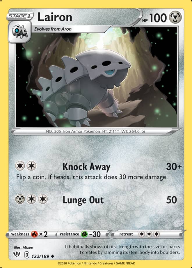 Lairon #122/189 Uncommon - Darkness Ablaze Pokemon card