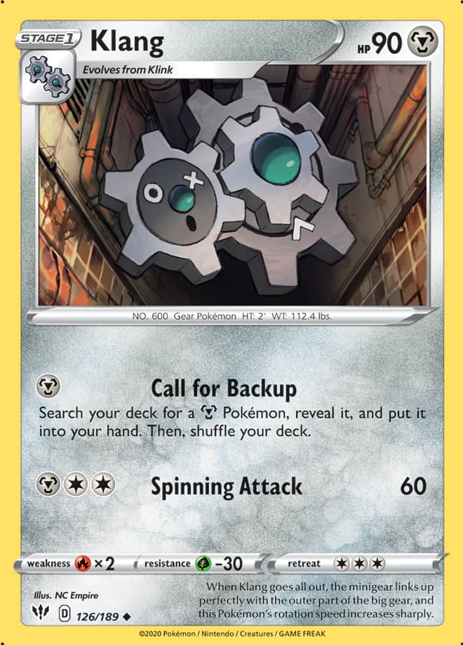 Klang #126/189 Uncommon - Darkness Ablaze Pokemon card
