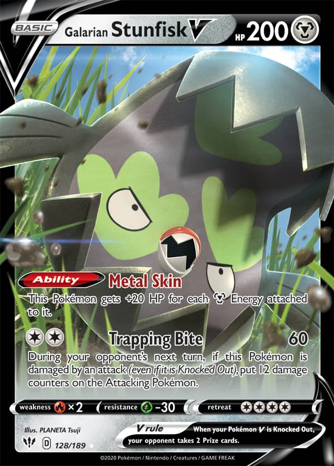 Stunfisk #128/189 Ultra Rare - Darkness Ablaze Pokemon card