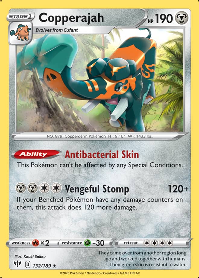 Copperajah #132/189 Holo Rare - Darkness Ablaze Pokemon card