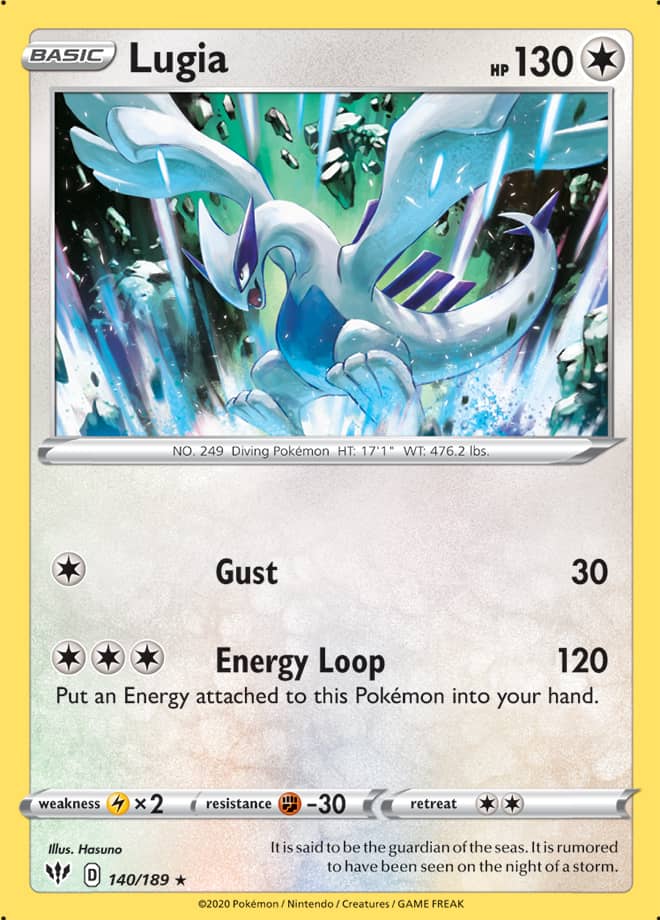 Lugia #140/189 Rare - Darkness Ablaze Pokemon card