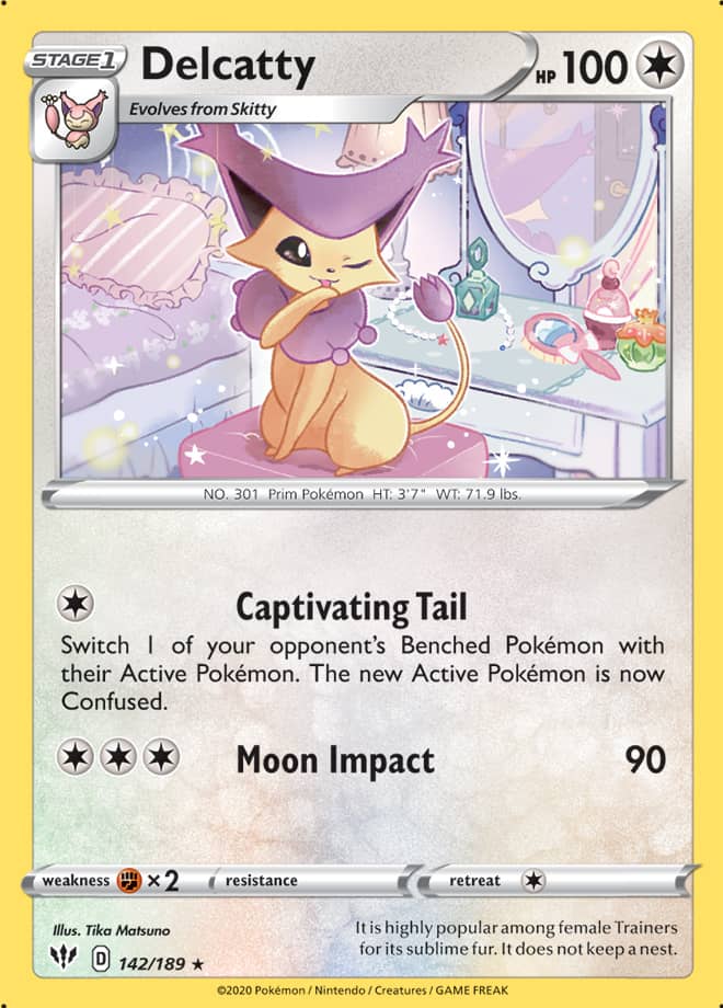 Delcatty #142/189 Rare - Darkness Ablaze Pokemon card