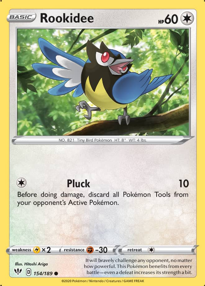 Rookidee #154/189 Common - Darkness Ablaze Pokemon card