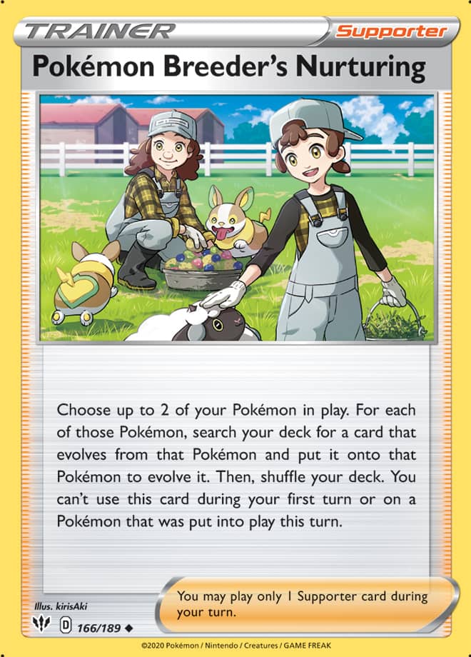0166 Pokemon Breeder Uncommon Darkness Ablaze
