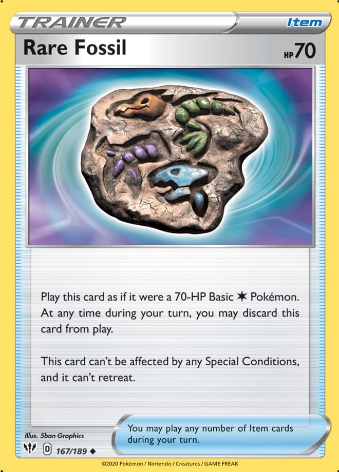 Rare Fossil #167/189 Uncommon - Darkness Ablaze Pokemon card