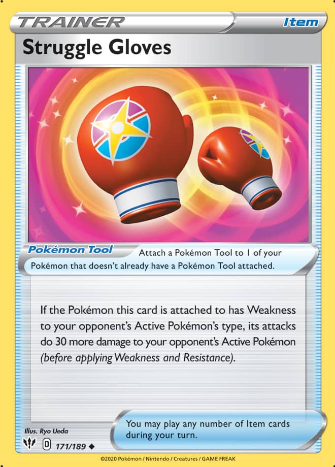 Struggle Gloves #171/189 Uncommon - Darkness Ablaze Pokemon card