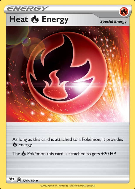 Pokemon Darkness Ablaze Heat Energy #174