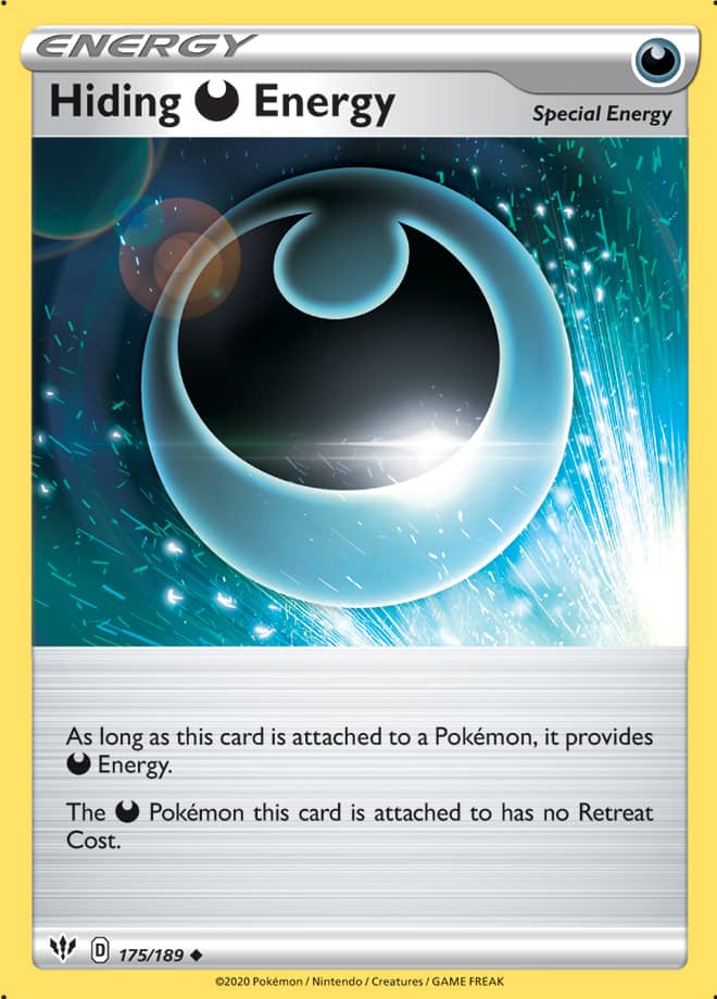 Hiding Darkness Energy #175/189 Uncommon - Darkness Ablaze Pokemon card