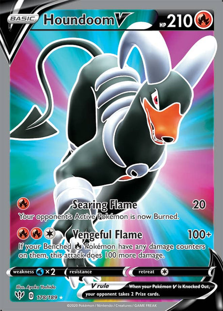 Pokemon Darkness Ablaze Houndoom V #178