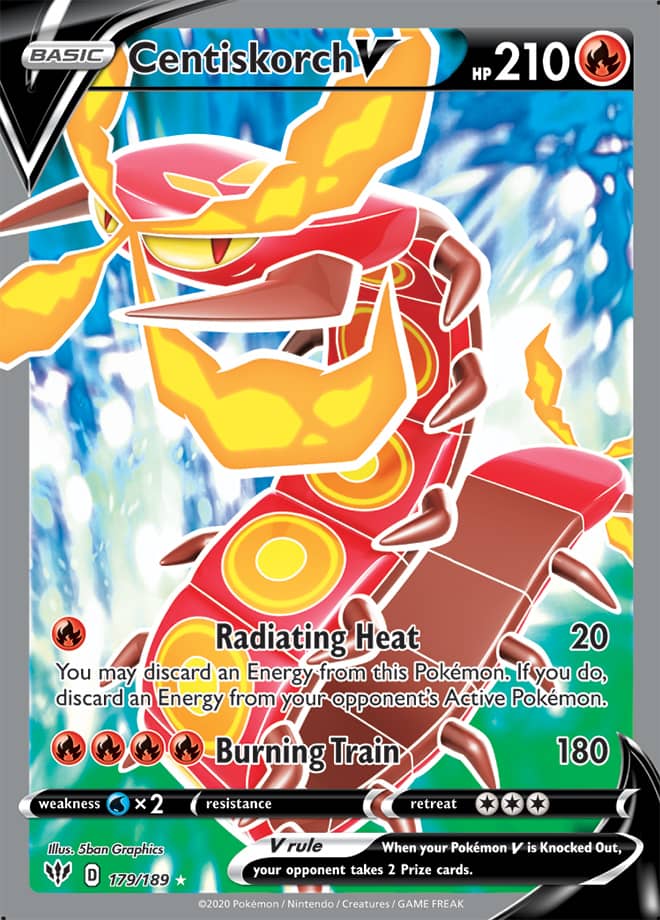 Centiskorch #179/189 Ultra Rare - Darkness Ablaze Pokemon card