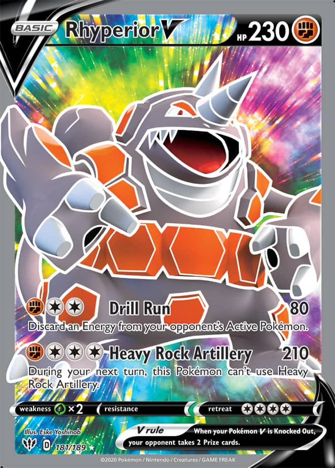 Rhyperior #181/189 Ultra Rare - Darkness Ablaze Pokemon card