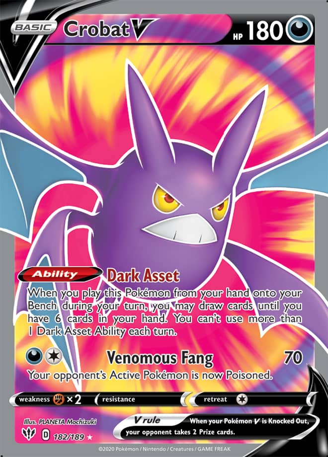 Crobat #182/189 Ultra Rare - Darkness Ablaze Pokemon card