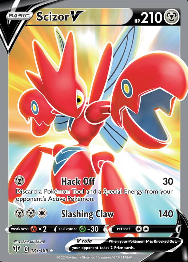 Pokemon Darkness Ablaze Scizor V #183