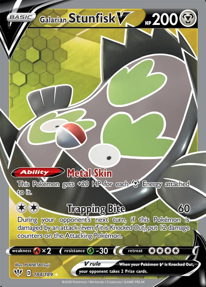 Stunfisk #184/189 Ultra Rare - Darkness Ablaze Pokemon card