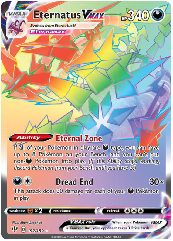 Pokemon Darkness Ablaze Eternatus VMAX #192