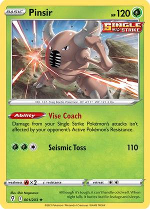0001 Pinsir Rare Evolving Skies