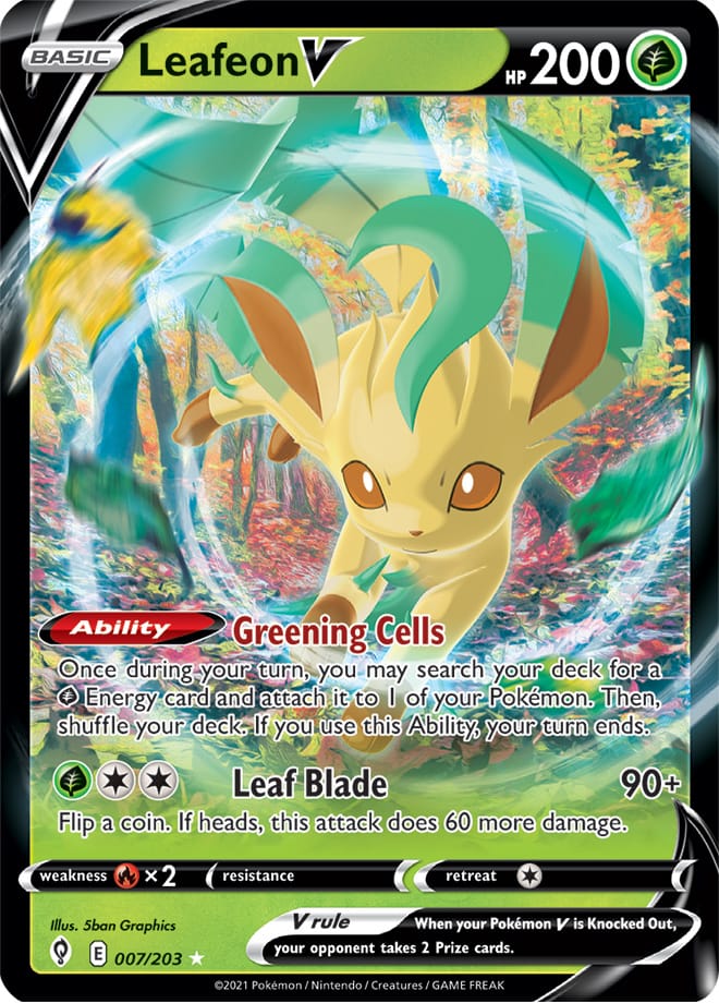 Leafeon #7/203 Ultra Rare - Evolving Skies Pokemon card