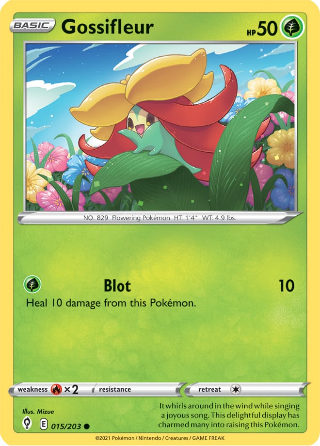 Gossifleur #15/203 Common - Evolving Skies Pokemon card