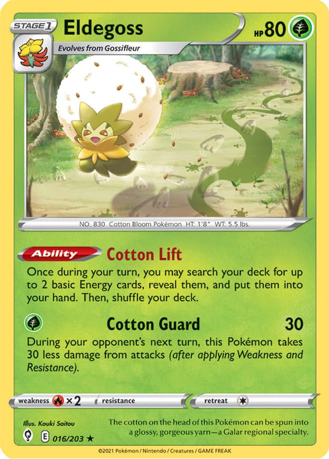 0016 Eldegoss Holo Rare Evolving Skies