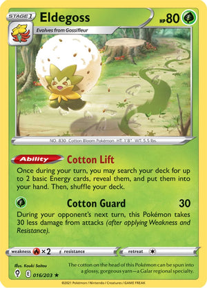 0016 Eldegoss Holo Rare Evolving Skies