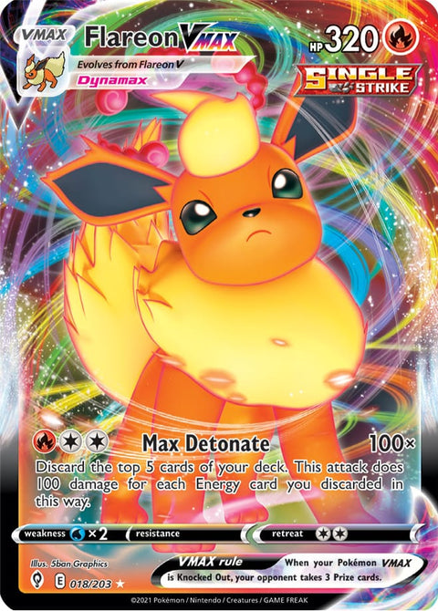 0018 Flareon Ultra Rare Evolving Skies