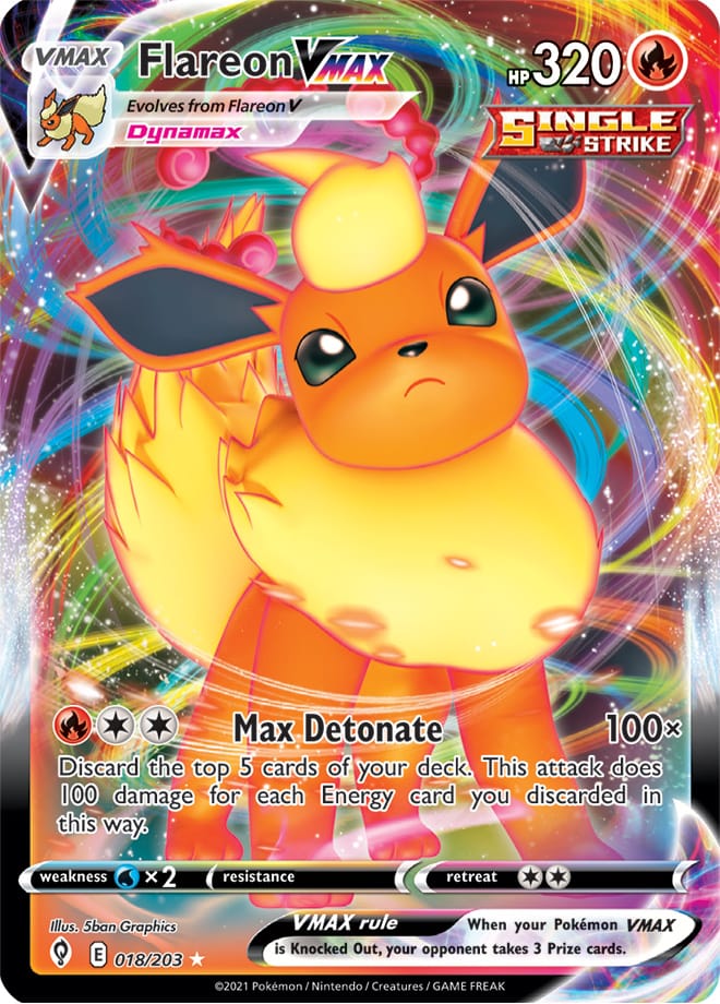 Flareon #18/203 Ultra Rare - Evolving Skies Pokemon card