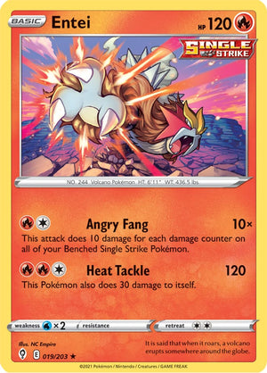 0019 Entei Holo Rare Evolving Skies