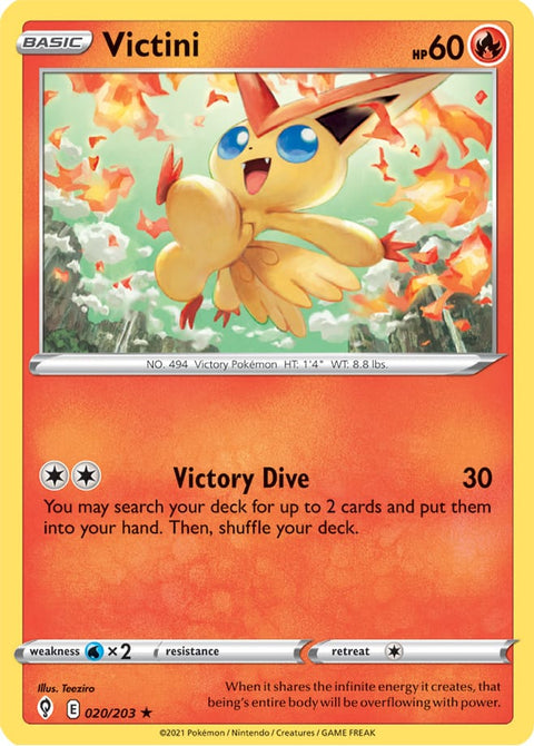 0020 Victini Holo Rare Evolving Skies