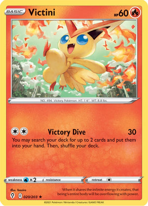0020 Victini Holo Rare Evolving Skies