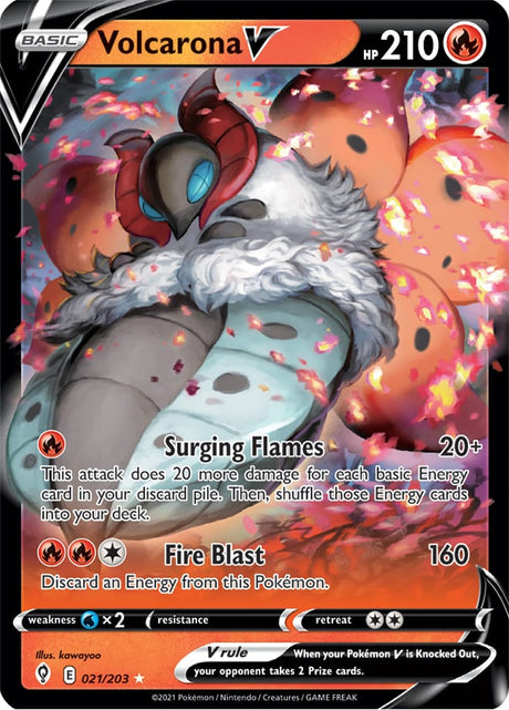 Pokemon Evolving Skies Volcarona V #21